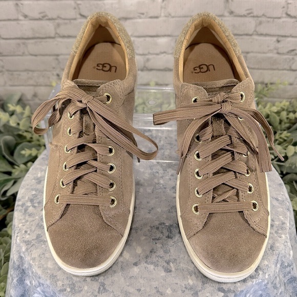 UGG “Milo” Fawn/Tan Soft Suede Lace-up Casual Fashion Sneakers WMS 7M🌟EUC🌟 - Picture 3 of 10